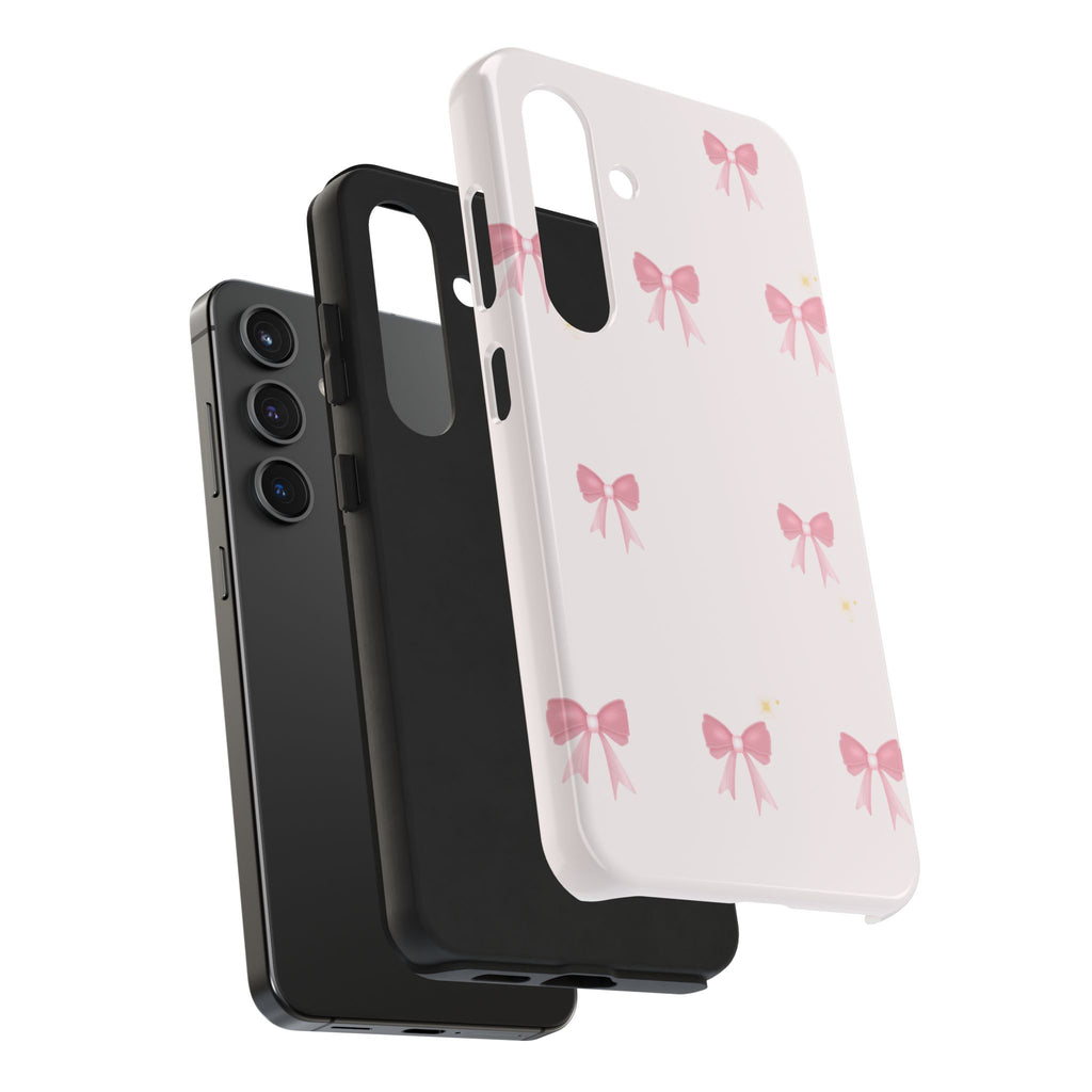 Pink Bow Aesthetic Phone Case – Cute Minimal Pattern
