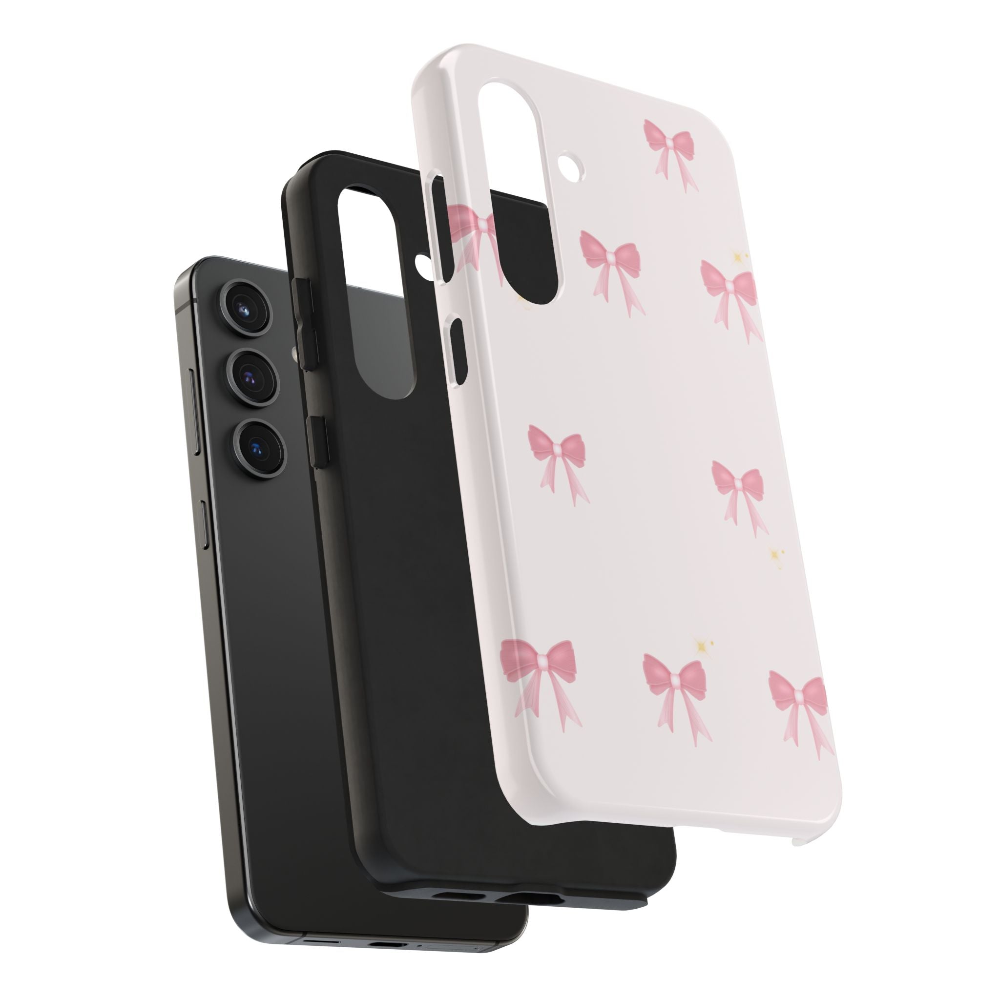 Pink Bow Aesthetic Phone Case – Cute Minimal Pattern